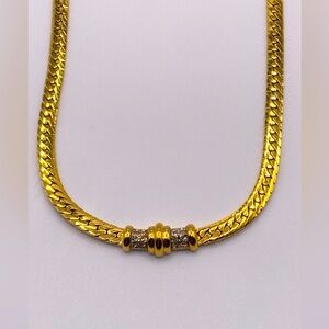 Nina Ricci Diamond Snake Chain Gold Necklace